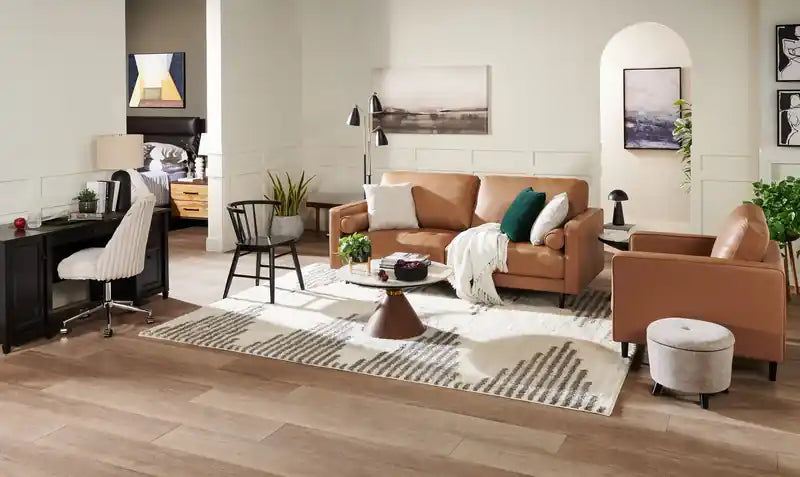 Table basse ronde moderne de 80 cm avec plateau en pierre frittée blanche