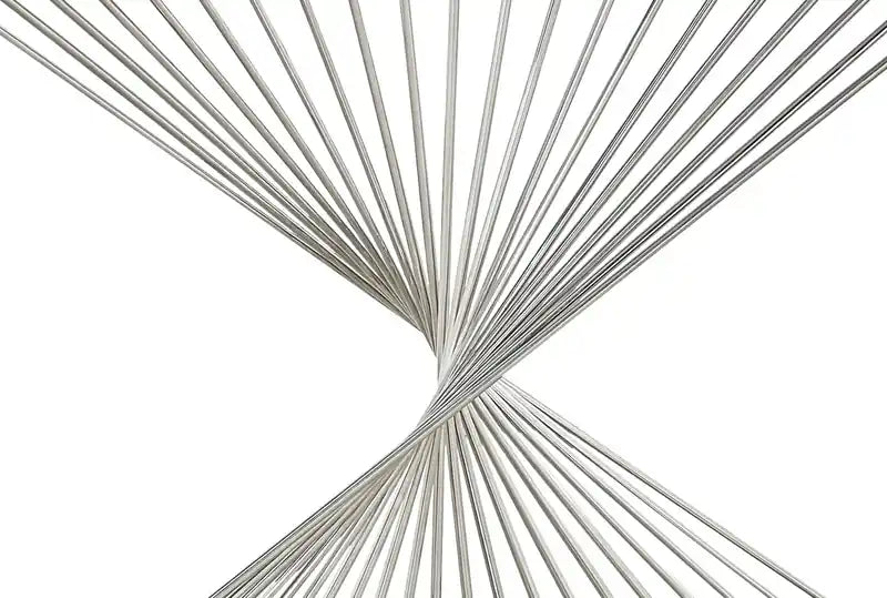 47 Table d'appoint moderne en verre - Argent avec base en métal chromé