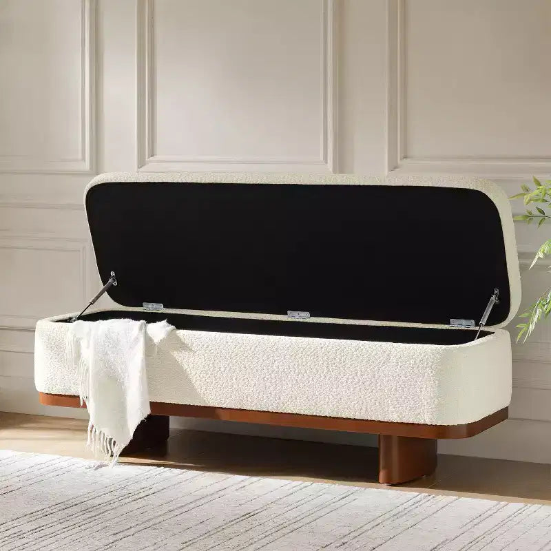 Banc à dessus rabattable Clara Simple Assemble avec cadre en bois massif|HULALA HOME