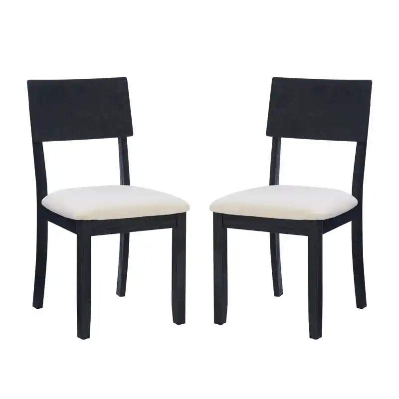 Jorissen Dark Charcoal Linen-Look Fabric Dining Chair