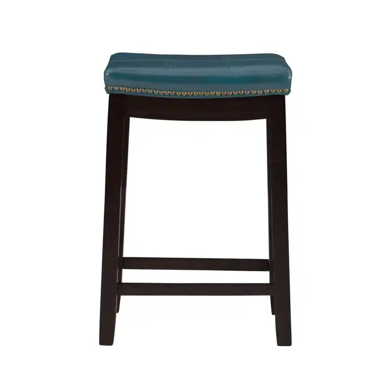 Tabouret de comptoir sans dossier en similicuir