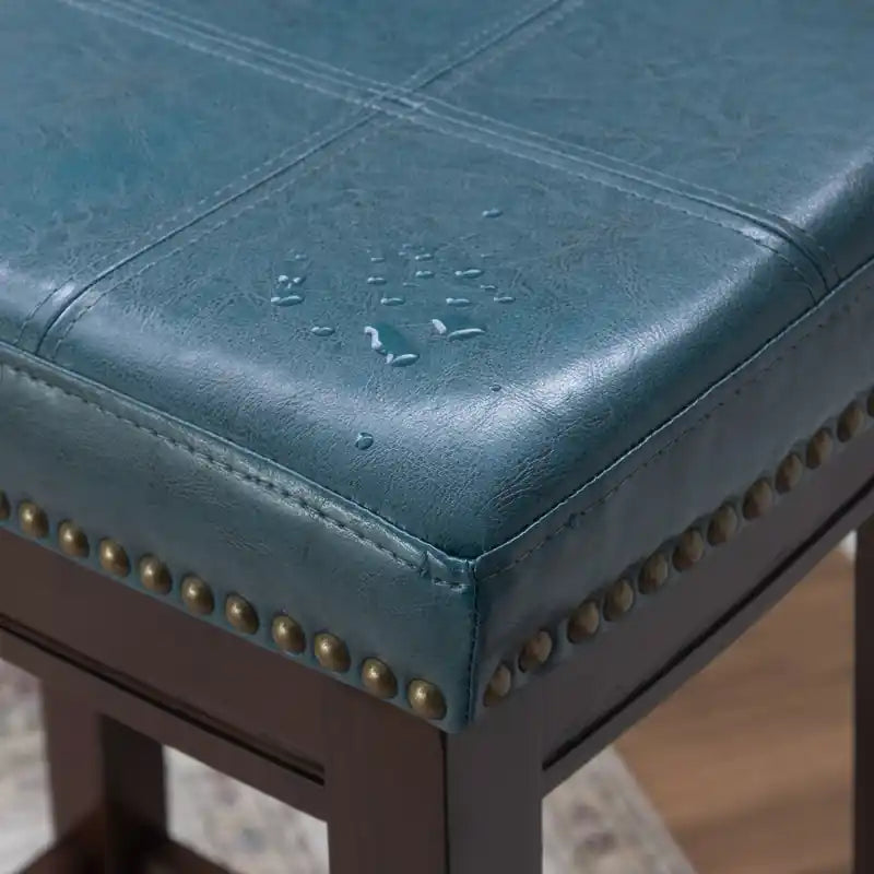 Tabouret de comptoir sans dossier en similicuir
