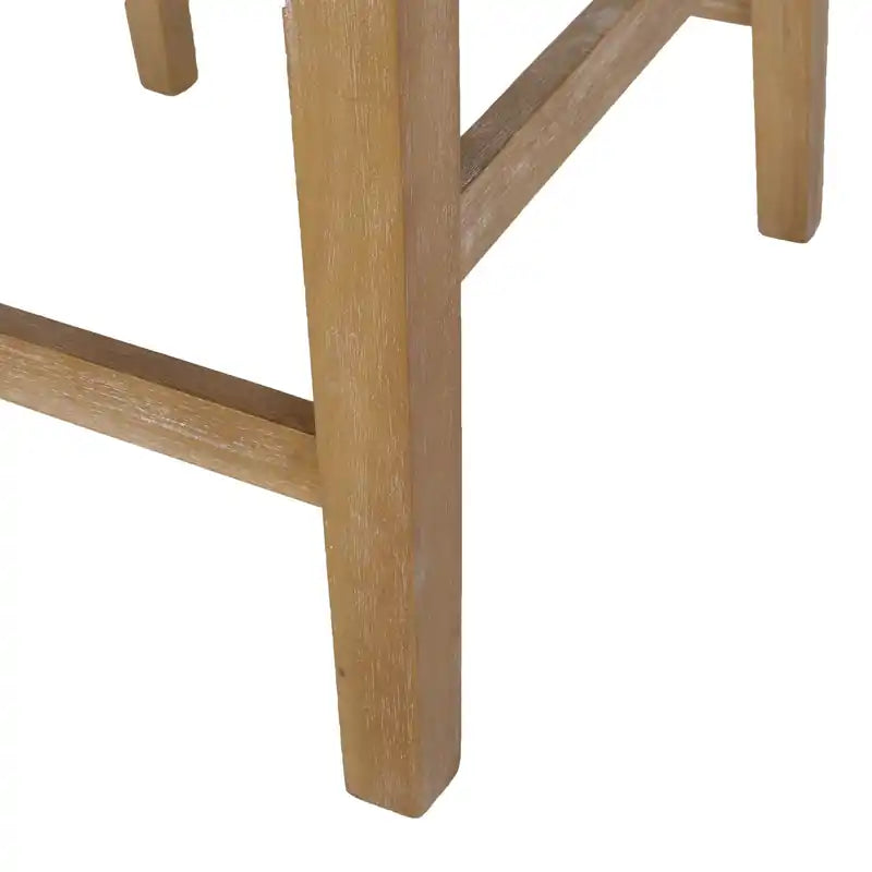 Tabourets de comptoir de 26 po de hauteur, lot de 2, avec tissu rembourré et pieds en bois massif