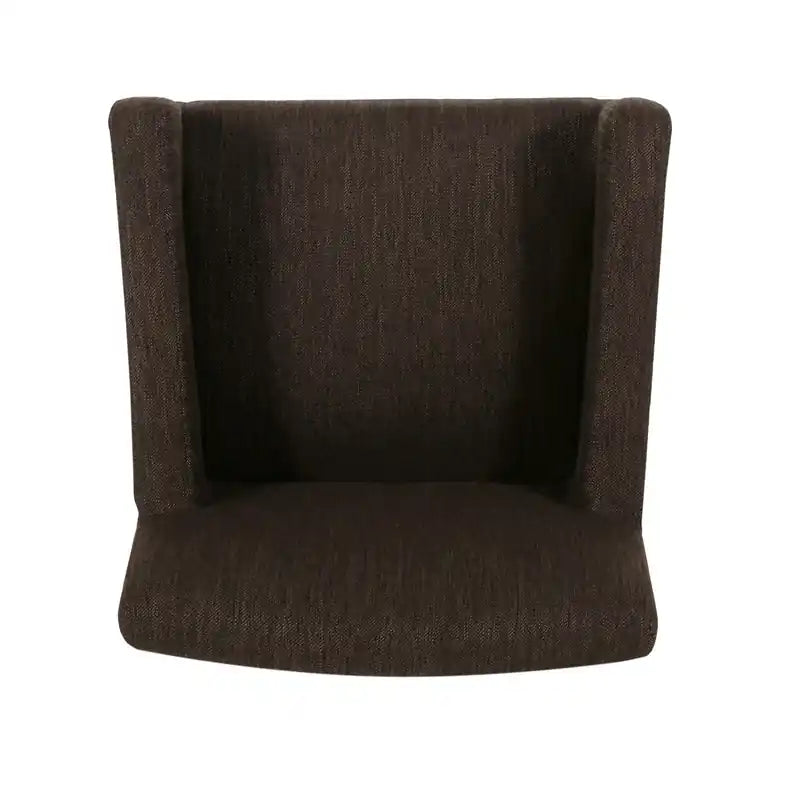 Tabourets de comptoir de 26 po de hauteur, lot de 2, avec tissu rembourré et pieds en bois massif