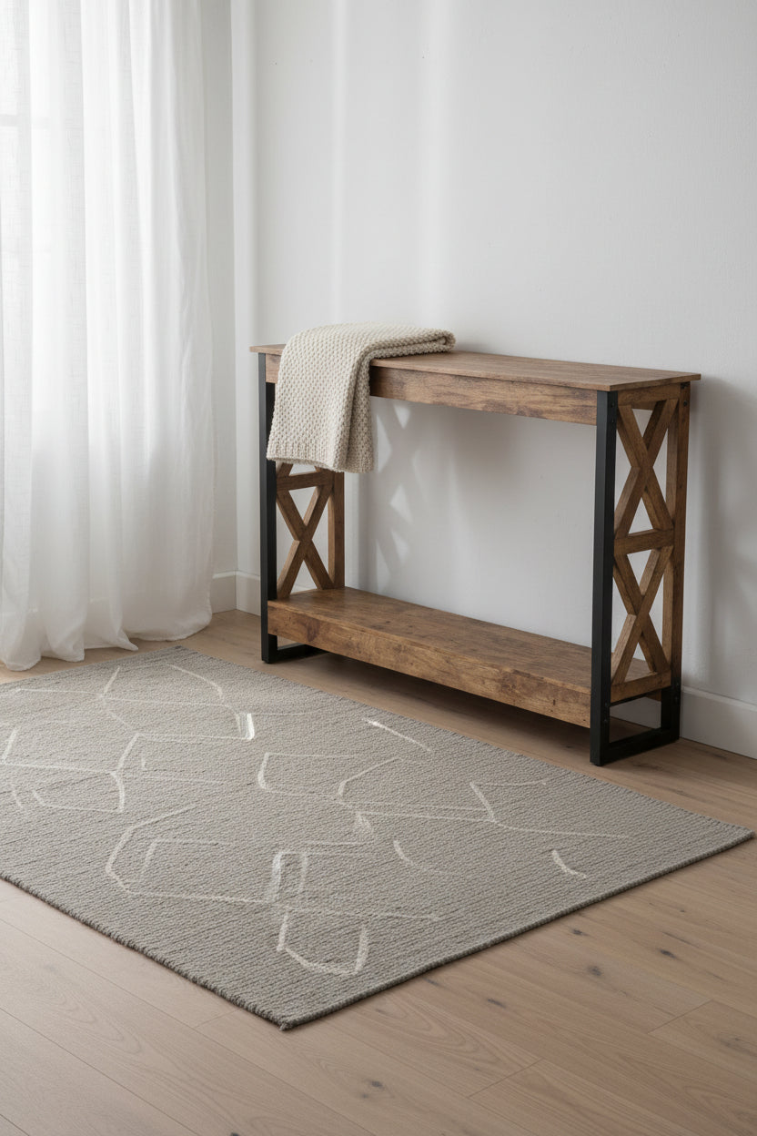 47 Console Table With 1 Shelf - Brown Reclaimed Wood