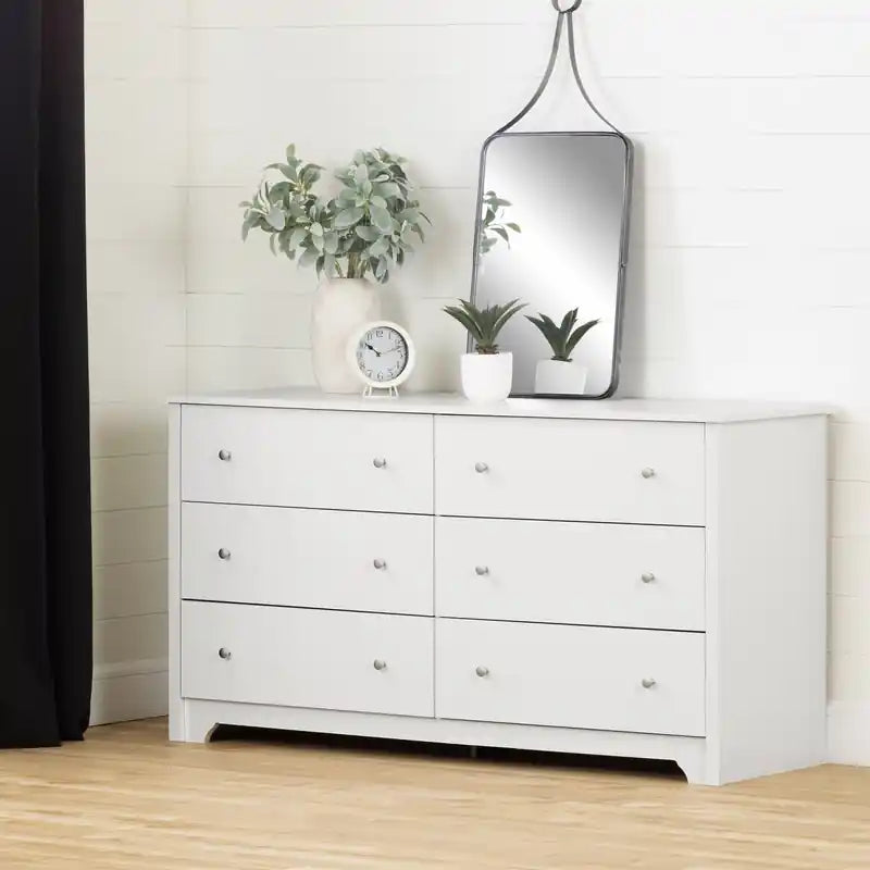 Commode à 6 tiroirs - Blanc pur