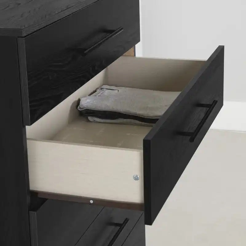 Commode 5 tiroirs - Chêne noir