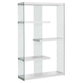Glossy White with Tempered Glass Bookcase
