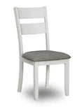 Echo Dining Chair with Linen-Look Fabric, Wood, Ladder-Back