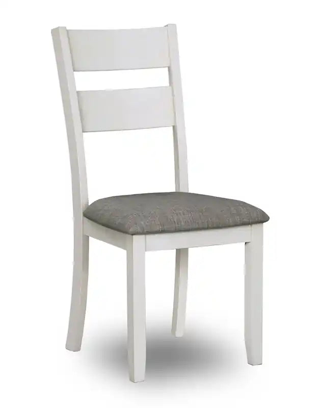 Echo Dining Chair with Linen-Look Fabric, Wood, Ladder-Back