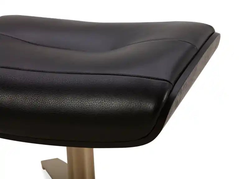 Fauteuil inclinable pivotant en cuir véritable pleine fleur avec repose-pieds