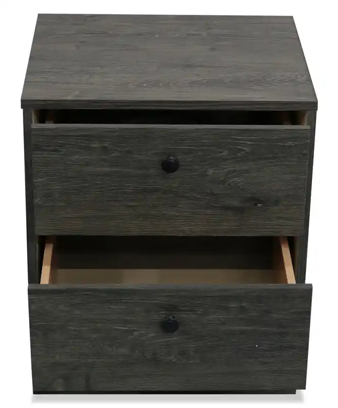 Table de chevet à 2 tiroirs, 46,7 cm (L) x 56,4 cm (H)