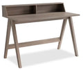 Igor 47.25 Computer Office Desk with 2 Cubbyholes- Taupe