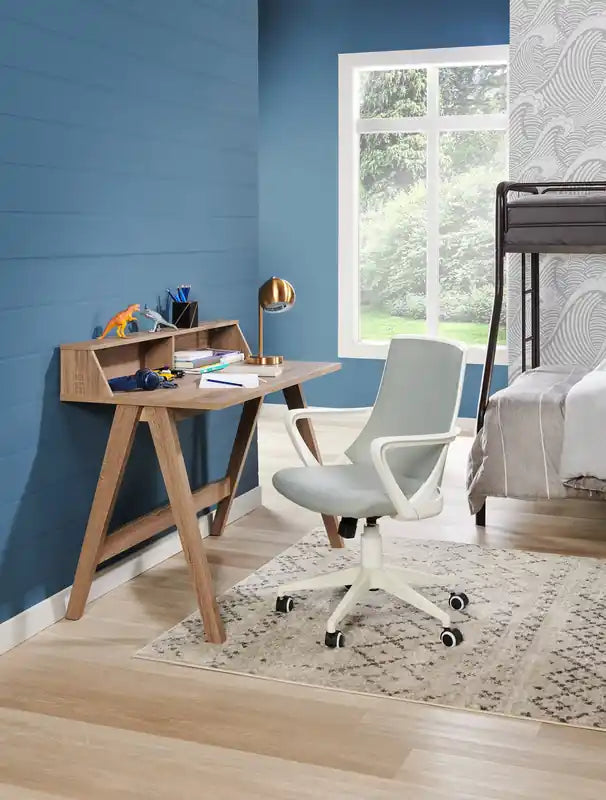 Bureau informatique de 120 cm avec 2 casiers - Taupe