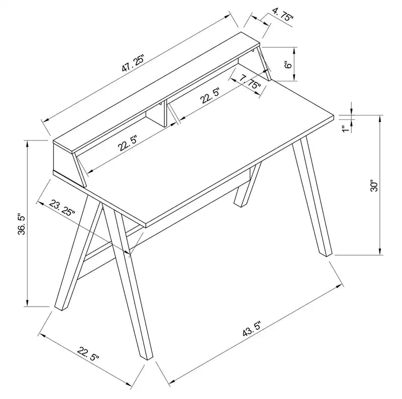 Bureau informatique de 120 cm avec 2 casiers - Taupe