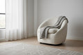 Lola 28.7 Chenille Boucle Fabric Curved Accent Chair with Removable Seat Cushion