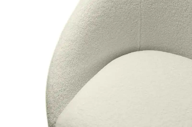Fauteuil d'appoint incurvé en tissu bouclé chenille de 73 cm avec coussin d'assise amovible