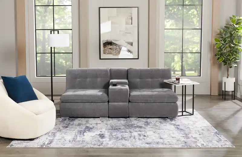 Fauteuil d'appoint incurvé en tissu bouclé chenille de 73 cm avec coussin d'assise amovible