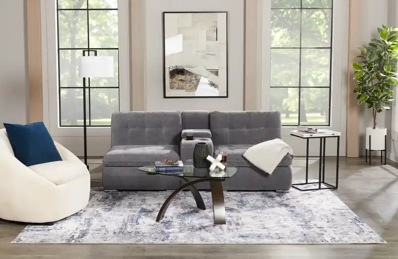 Fauteuil d'appoint incurvé en tissu bouclé chenille de 73 cm avec coussin d'assise amovible