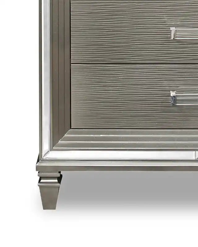 Commode de chambre, 5 tiroirs, 38 po L x 54,3 po H, Glamour