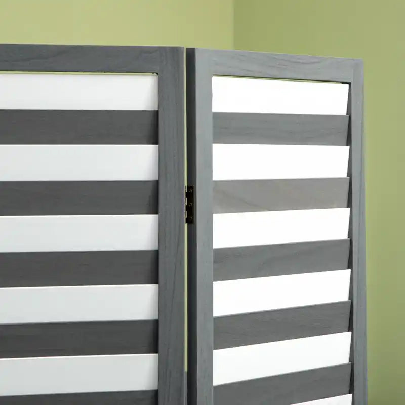 Séparateur de pièce pliable à 4 panneaux, paravent à persiennes pour l'intimité