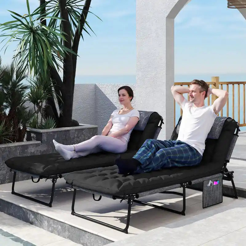 Chaises longues pliantes, Chaises longues de bronzage inclinables