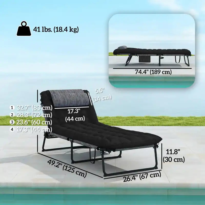 Chaises longues pliantes, Chaises longues de bronzage inclinables