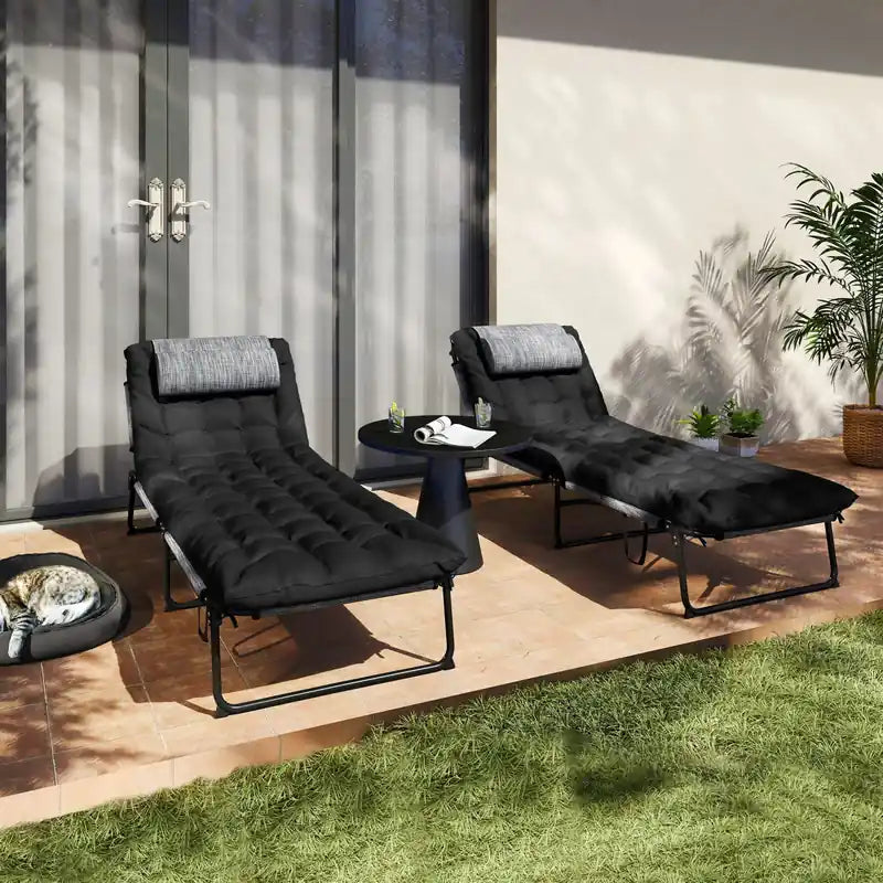 Chaises longues pliantes, Chaises longues de bronzage inclinables