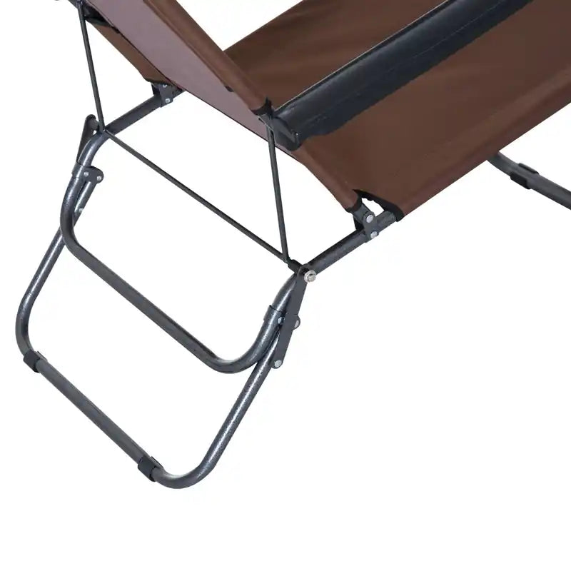 Chaise longue d'extérieur inclinable zéro gravité à 2 niveaux avec oreiller