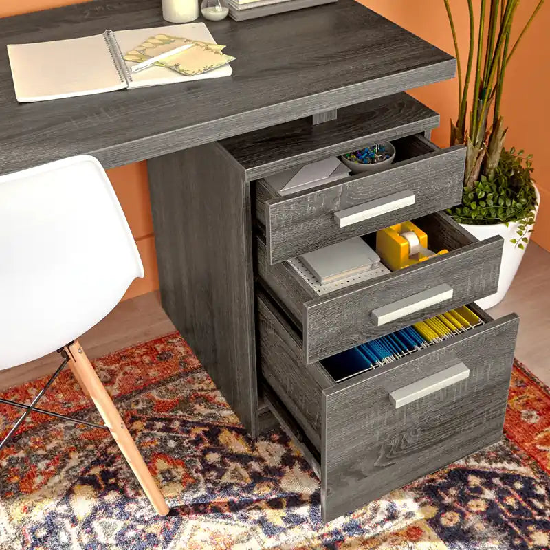 Bureau réversible avec rangement 47 pouces