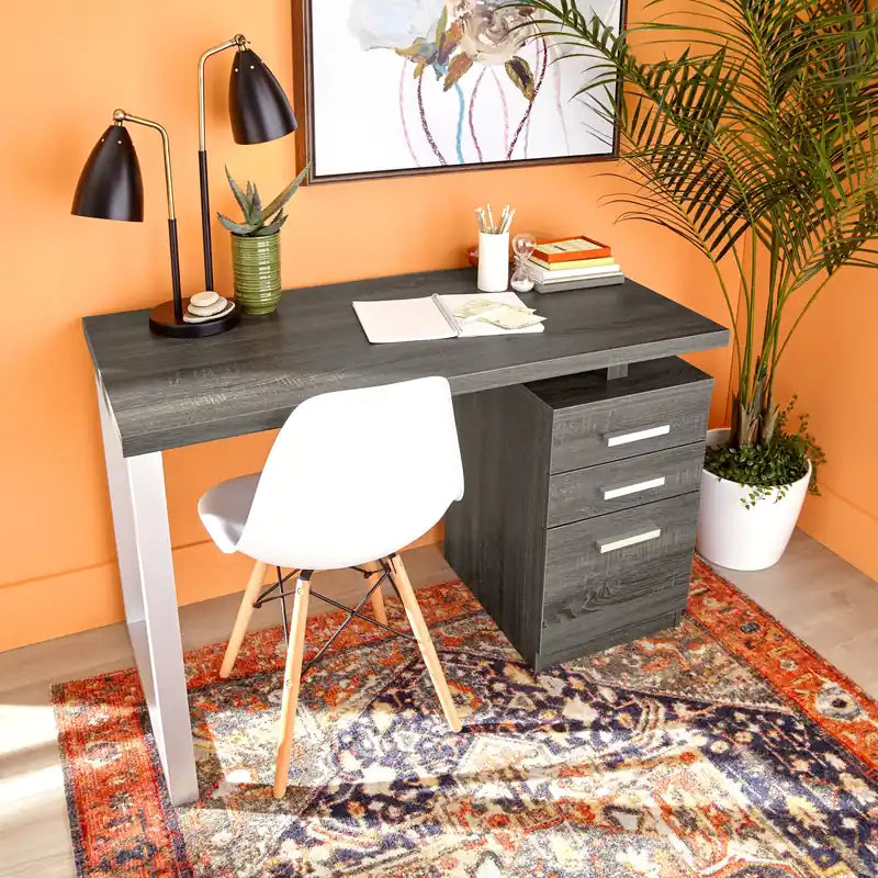 Bureau réversible avec rangement 47 pouces