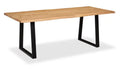 Oskar Dining Table, Acacia Wood & Metal, 79W - Natural & Black